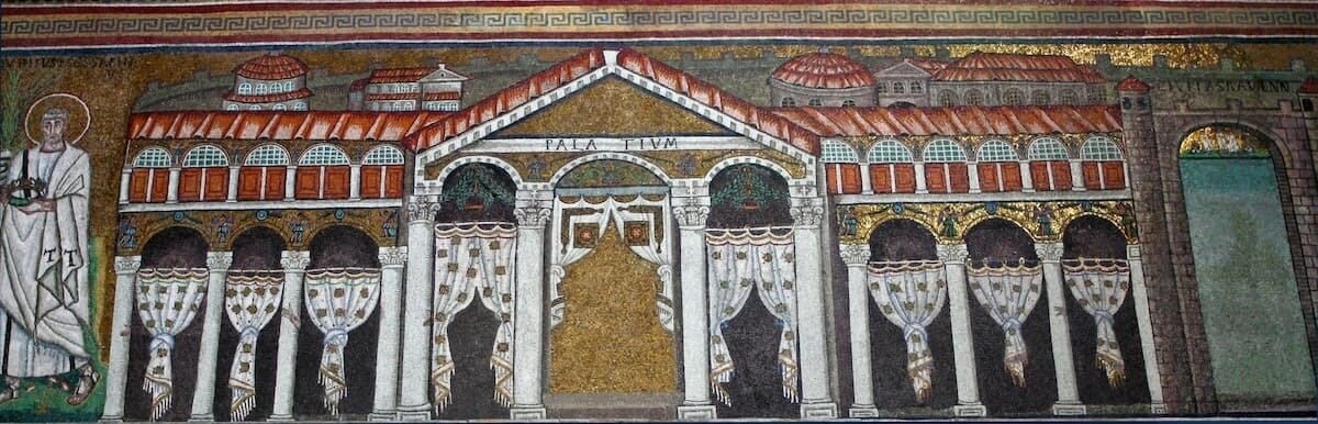 Mosaic Of Theodoric S Palace Basilica Of Sant Apollinare Nuovo Ravenna Italy